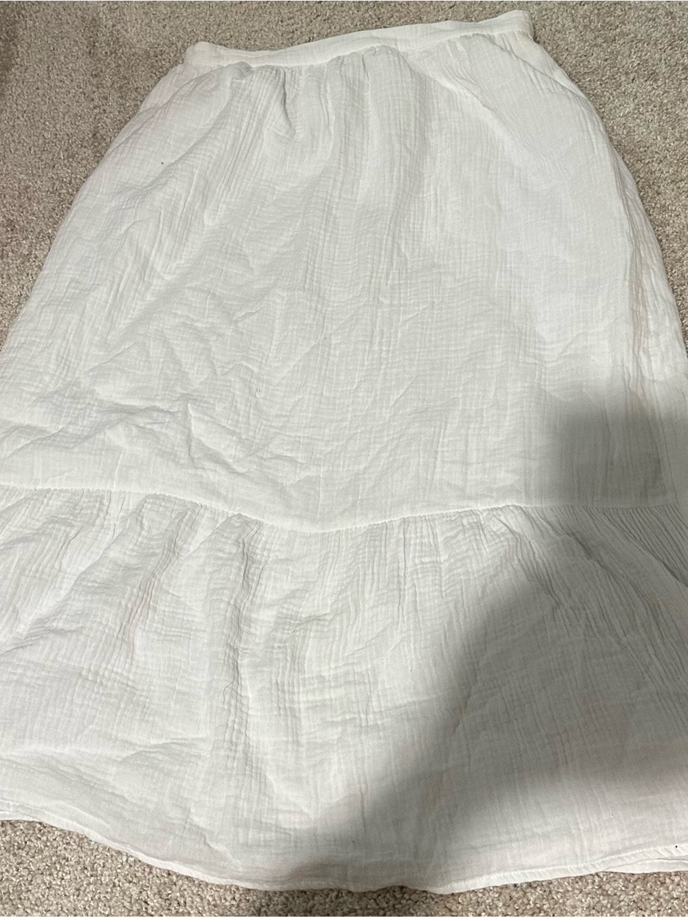 Banana Republic White Cotton Gauze Maxi Skirt